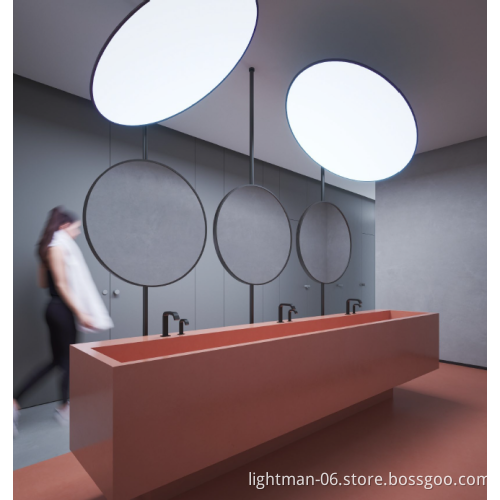 Clear Round LED Panel Pendant Downlight for Office Lighting - 400mm to 1000mm